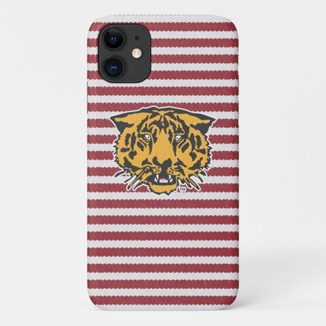 Hampden-Sydney Tiger Denim Stripes Case-Mate iPhone Case (Back)