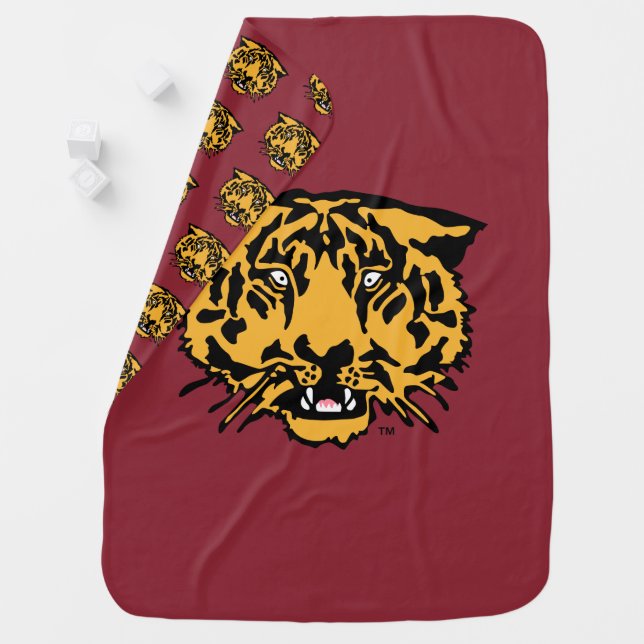 Hampden-Sydney Tiger Logo Baby Blanket (In Situ)