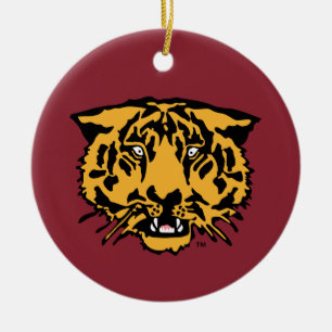 Hampden-Sydney Tiger Logo Ceramic Ornament
