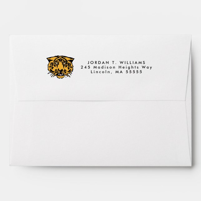 Hampden-Sydney Tiger Logo Envelope (Back (Top Flap))