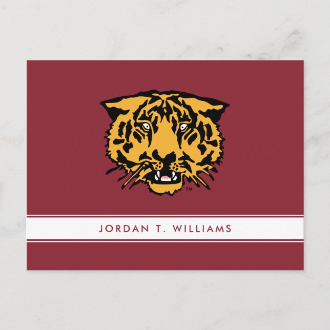 Hampden-Sydney Tiger Logo Invitation Postcard (Front)