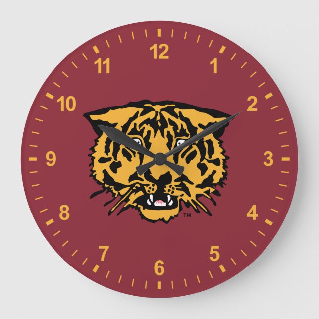 Hampden-Sydney Tiger Logo Large Clock (Front)