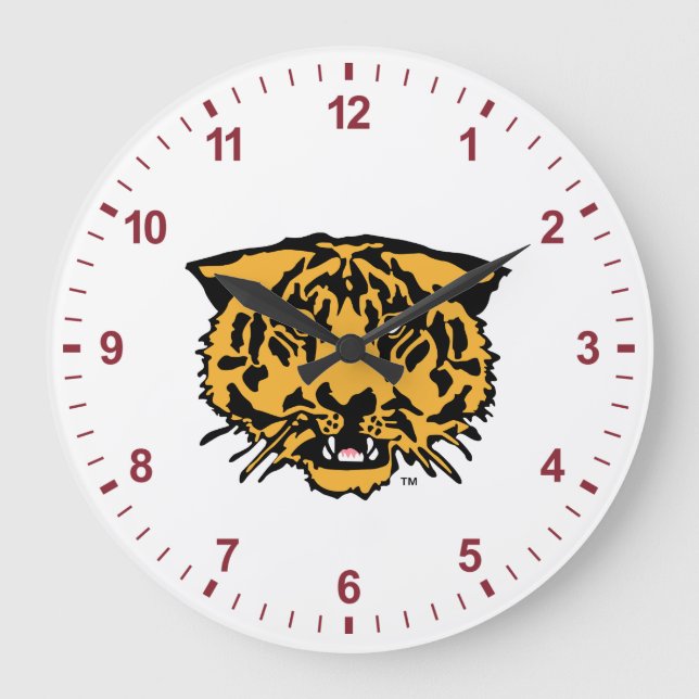 Hampden-Sydney Tiger Logo Large Clock (Front)