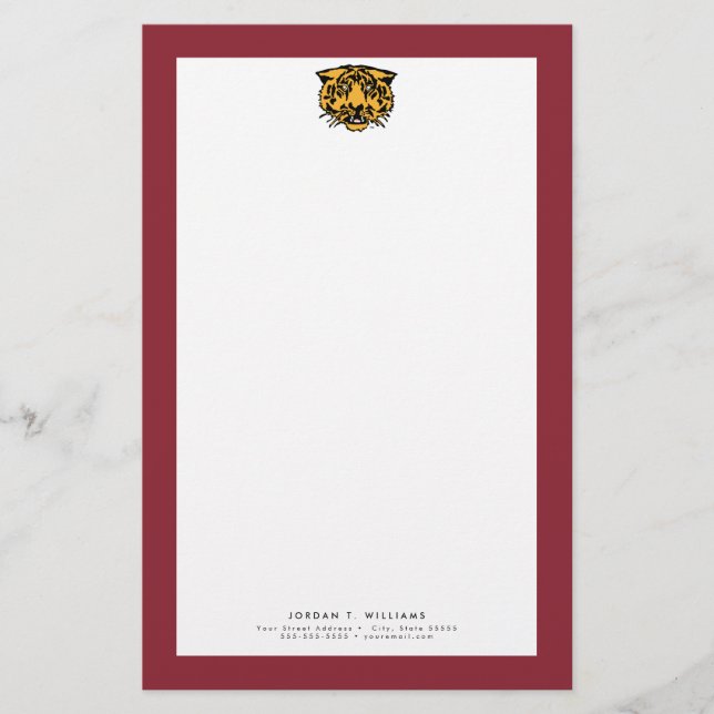 Hampden-Sydney Tiger Logo Stationery (Front)