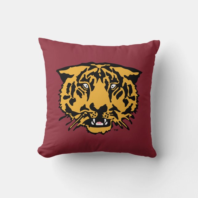Hampden-Sydney Tiger Logo Throw Pillow (Front)