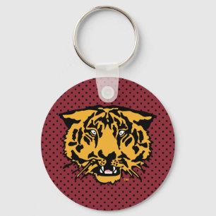 Hampden-Sydney Tiger Polka Dot Keychain