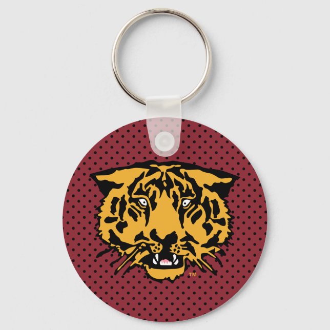 Hampden-Sydney Tiger Polka Dot Keychain (Front)