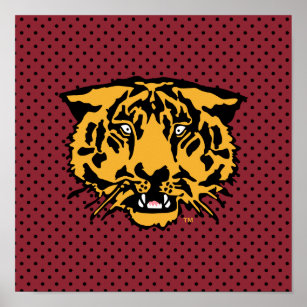 Hampden-Sydney Tiger Polka Dot Poster