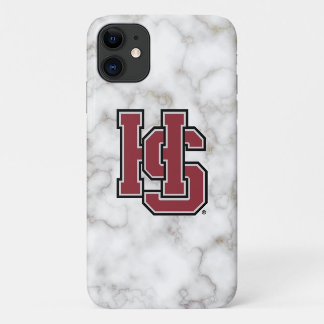 Hampden-Sydney White Marble Case-Mate iPhone Case (Back)