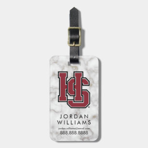 Hampden-Sydney White Marble Luggage Tag
