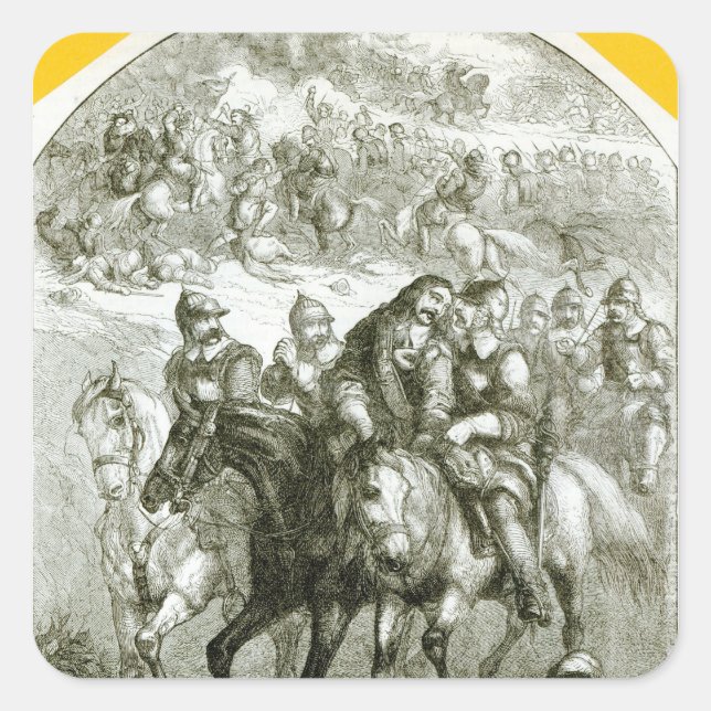 Hampden Wounded at Chalgrove Field Square Sticker (Front)