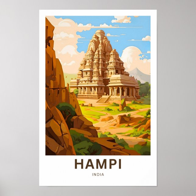 Hampi India Travel Print (Front)