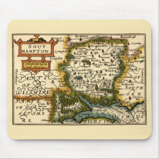 Hampshire, Southampton County England Historic Map Mouse Pad