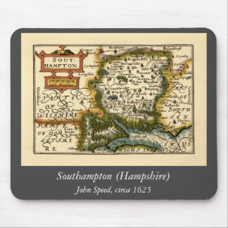 Hampshire, Southampton County England Historic Map Mouse Pad