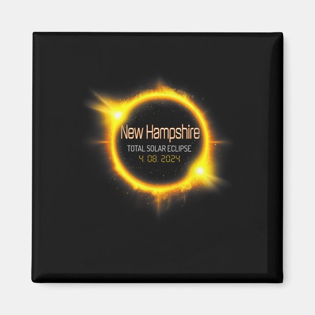 Hampshire Total Solar Eclipse America April 04.08. Magnet (Front)