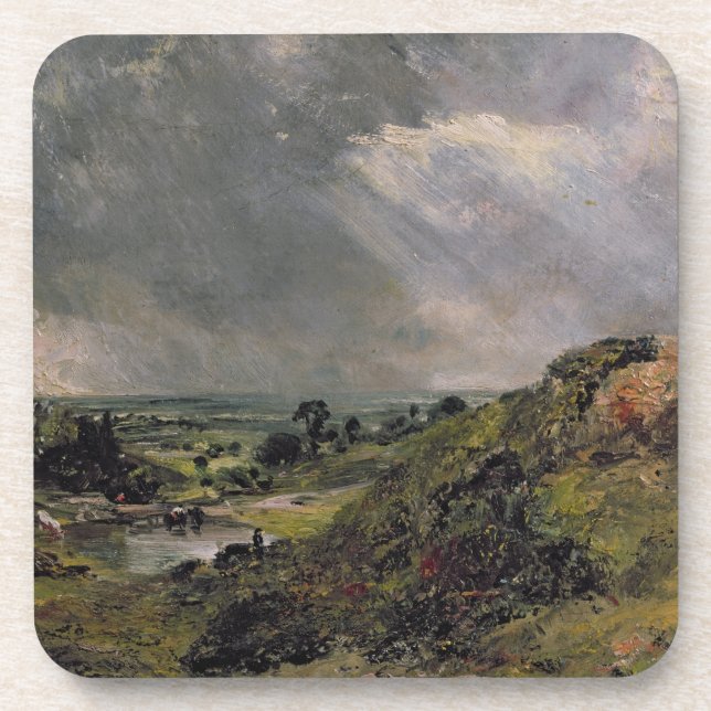 Hampstead Heath, Branch Hill Pond, 1828 Beverage Coaster (Front)