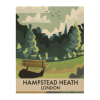 Hampstead Heath London travel poster.