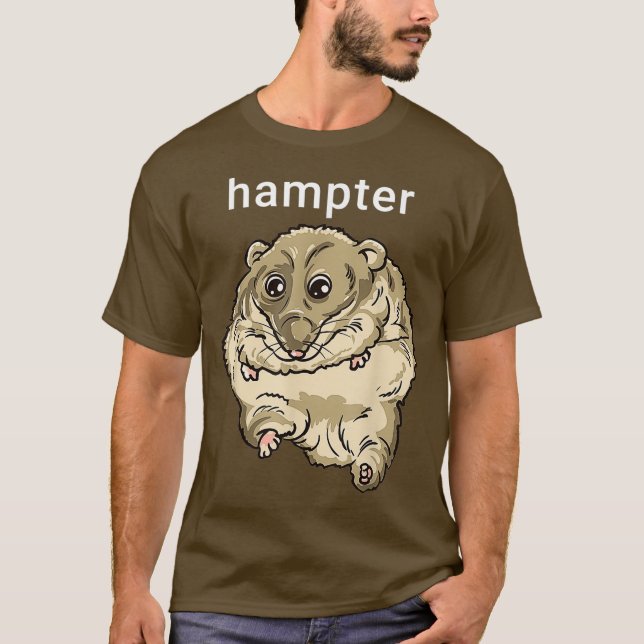 Hampter Funny Hamster Dank Meme T-Shirt (Front)
