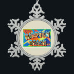 Hampton Beach #2 New Hampshire NH Travel Souvenir Snowflake Pewter Christmas Ornament<br><div class="desc">Hampton Beach #2,  New Hampshire NH

A nostalgic,  vintage travel souvenir postcard image,  an authentic retro design. Greetings from the American Travelogue Virtual Touring Company!</div>