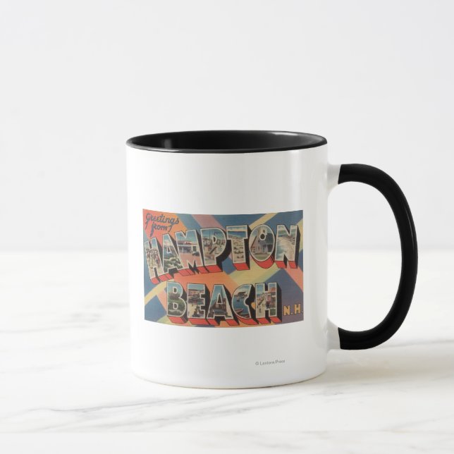 Hampton Beach, New Hampshire - Large Letter Mug (Right)