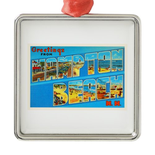 Hampton Beach New Hampshire NH Old Travel Souvenir Metal Ornament