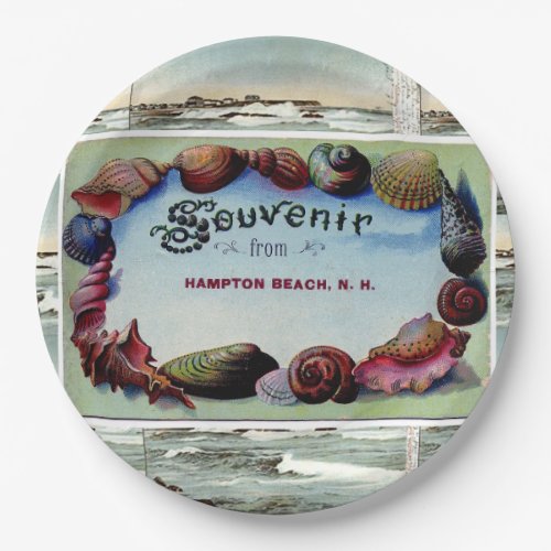 Hampton Beach Vintage Postcard Plates 9 