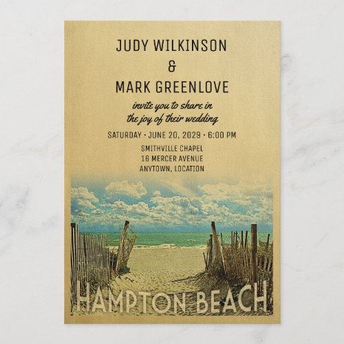 Hampton Beach Wedding Invitation Suite – Vintage Beach