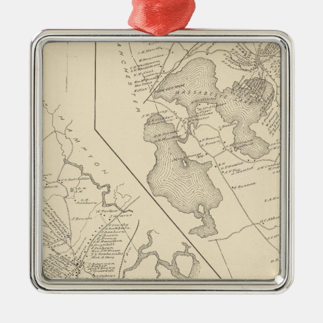 Hampton Falls, Auburn Metal Ornament (Front)