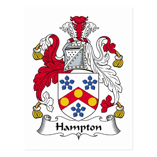 Hampton Family Crest Postcard | Zazzle.com