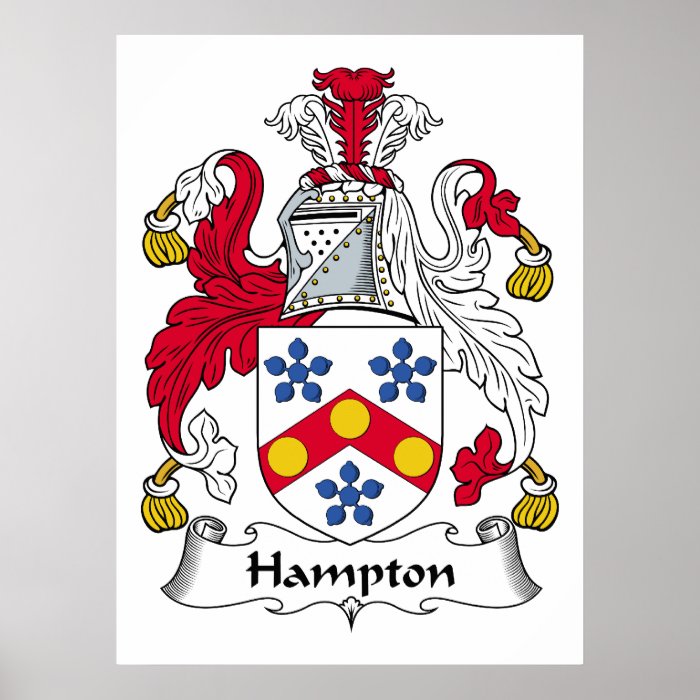 Hampton Family Crest Print