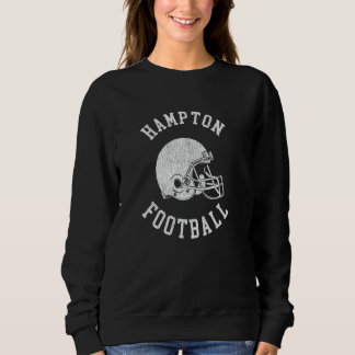 Hampton Football Throwback Football Helmet Retro D Sweatshirt