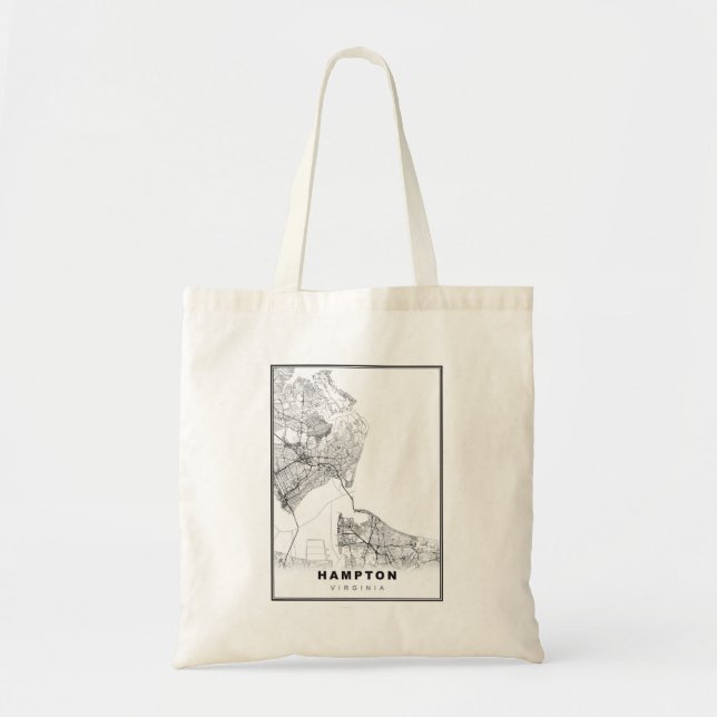 Hampton Map Tote Bag (Front)
