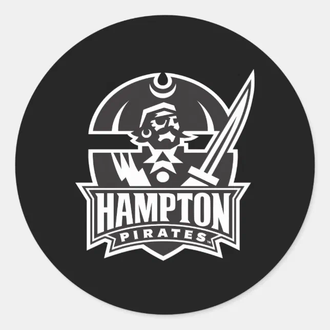 Hampton Pirates Icon Royal Blue Classic Round Sticker | Zazzle