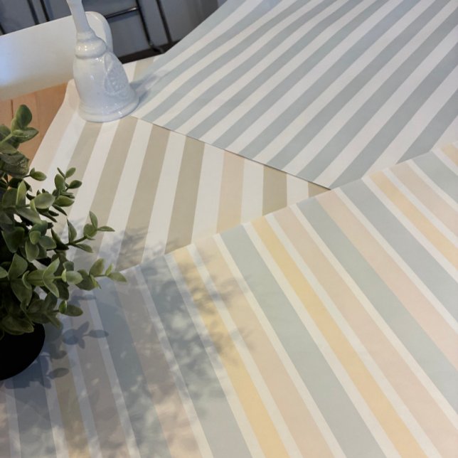 Hamptons Duck Egg Blue & Sage Stripes Wrapping Paper Sheets (Customer favourite—5-star rated wrapping paper sheets loved for quality and style)