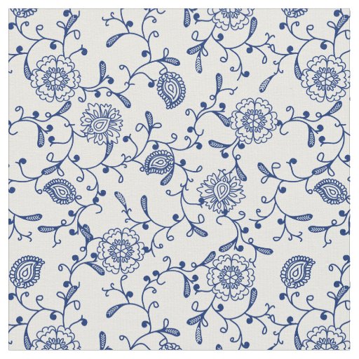 Spring And Summer Luxury Brand Blue And White Flower Pattern