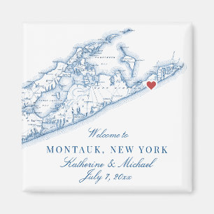 Hamptons Montauk Destination Wedding Favor Magnet