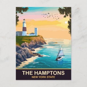 Hamptons Travel Postcard