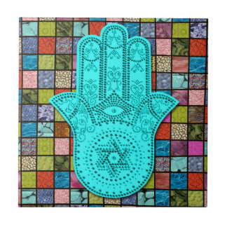 Hamsa Alef Ceramic Tile