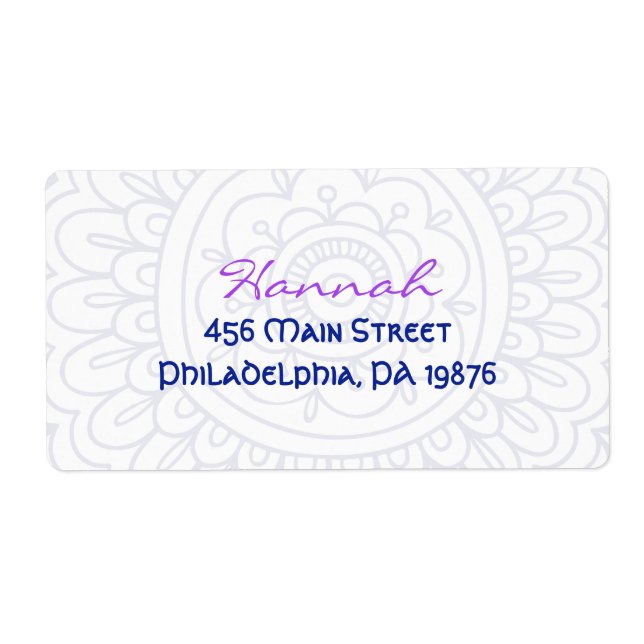Hamsa Bat Mitzvah Invitation Label (Front)