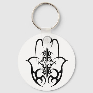 HAMSA - black and white Keychain