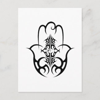 HAMSA - black and white Postcard