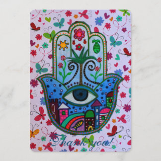 HAMSA B'NOT B'NAI BAR BAT MITZVAH THANK YOU CARD