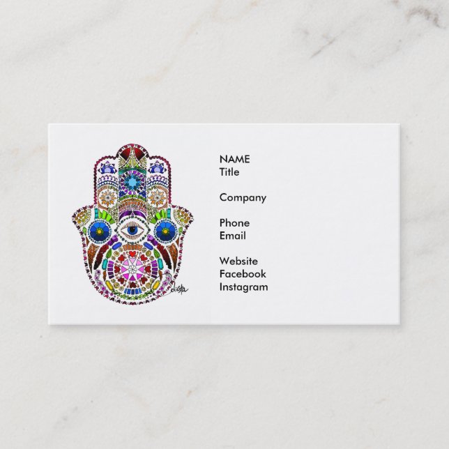 Hamsa Business Card (Front)