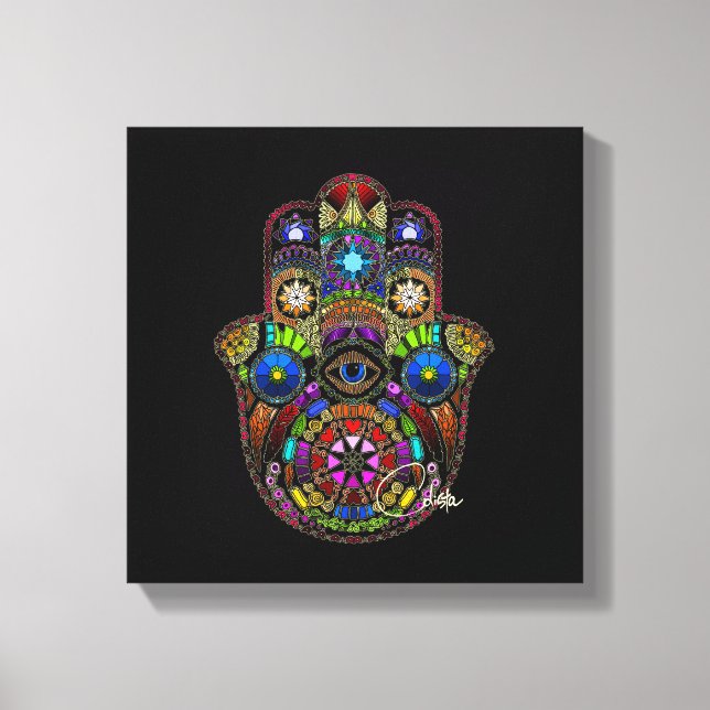Hamsa Canvas Black (Front)