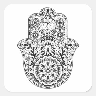 Hamsa Coaster Square Sticker