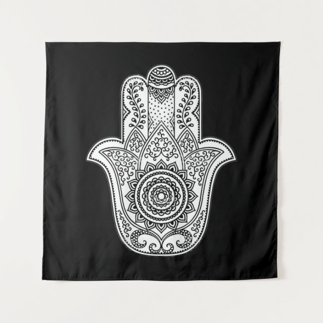 Hamsa Design Black Backdrop (Front)