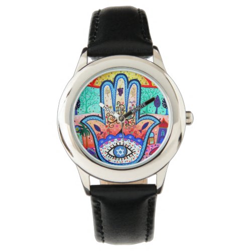 Hamsa Evil Eye Judaica Watch