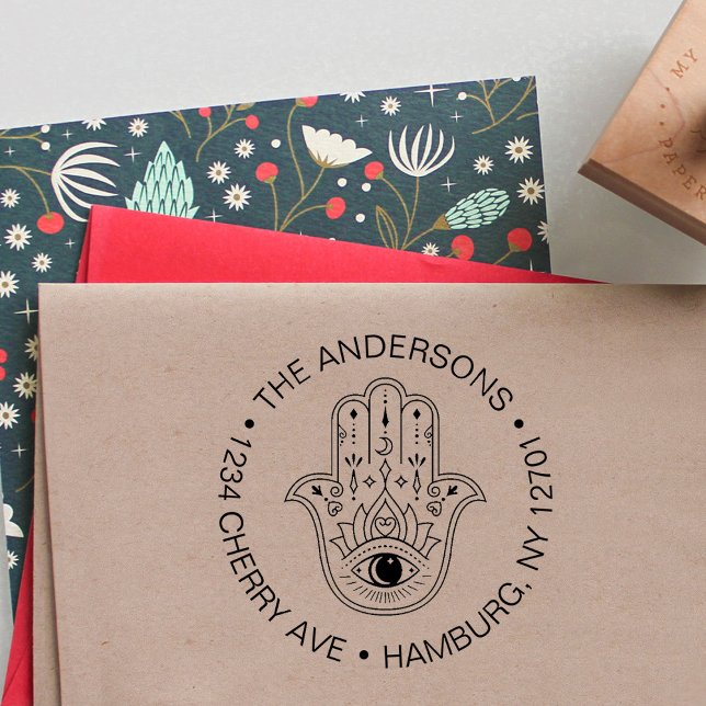 Hamsa Evil Eye Protection Family Wedding  Self-inking Stamp (Creator Uploaded)