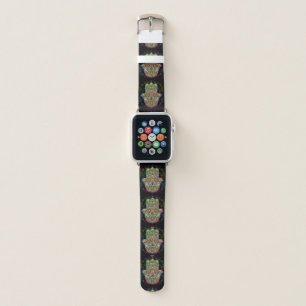 Hamsa Fatma Hand Psychedelic Art Apple Watch Band