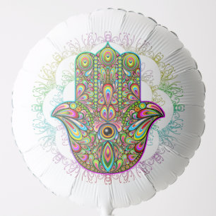 Hamsa Fatma Hand Psychedelic Art Balloon